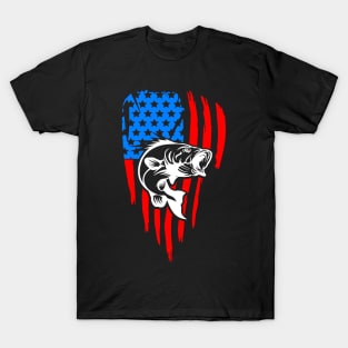 Bass American Flag Red/White/Blue T-Shirt